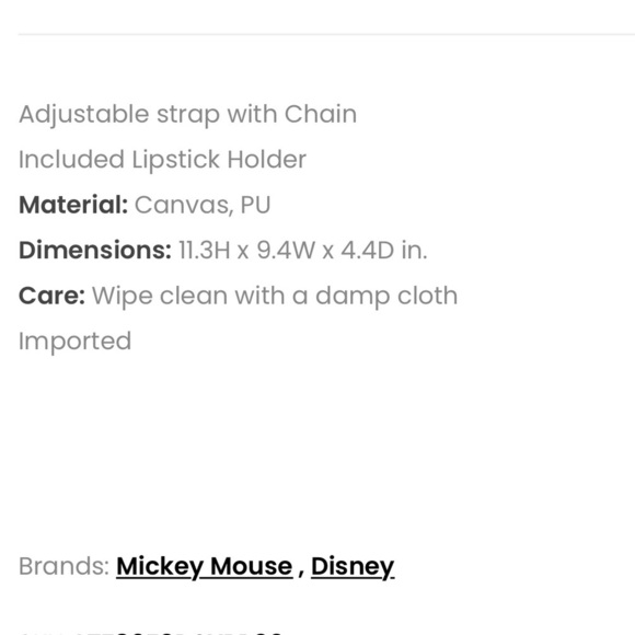 Disney Micky mouse Mini Bag Blue white - Picture 11 of 11